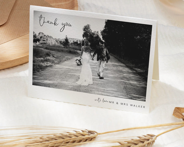 Thank You Cards, Wedding Thank You Cards, Thank you Cards Printable, Photo Thank You Card Template, Wedding Template, Thank You Note,Kinsley