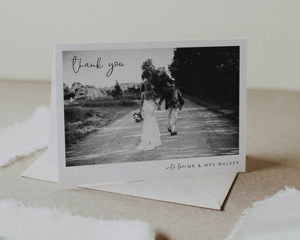 Thank You Cards, Wedding Thank You Cards, Thank you Cards Printable, Photo Thank You Card Template, Wedding Template, Thank You Note,Kinsley