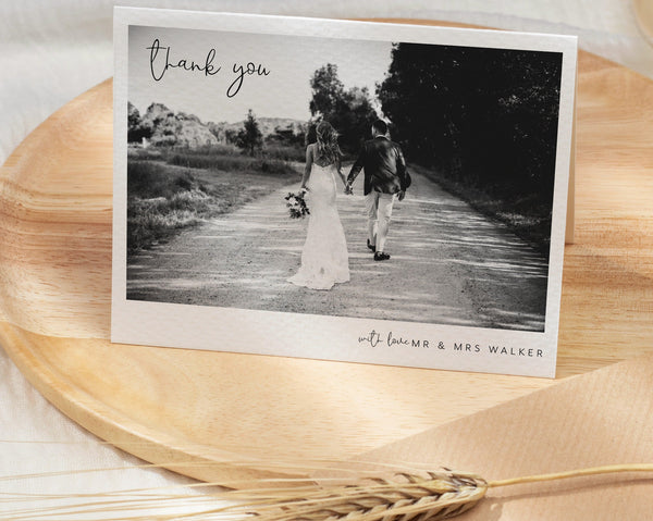 Thank You Cards, Wedding Thank You Cards, Thank you Cards Printable, Photo Thank You Card Template, Wedding Template, Thank You Note,Kinsley