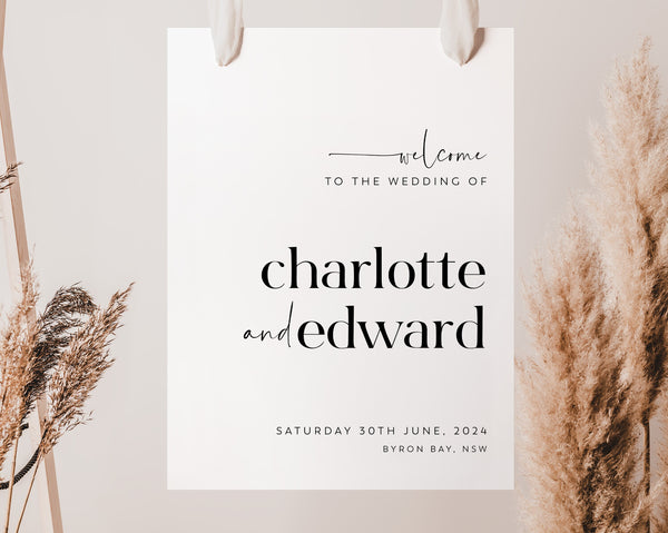 Wedding Invitation Bundle, Minimalist Wedding Invitation Template, Wedding Suite, Printable Wedding Invitation, Editable Modern, Charlotte