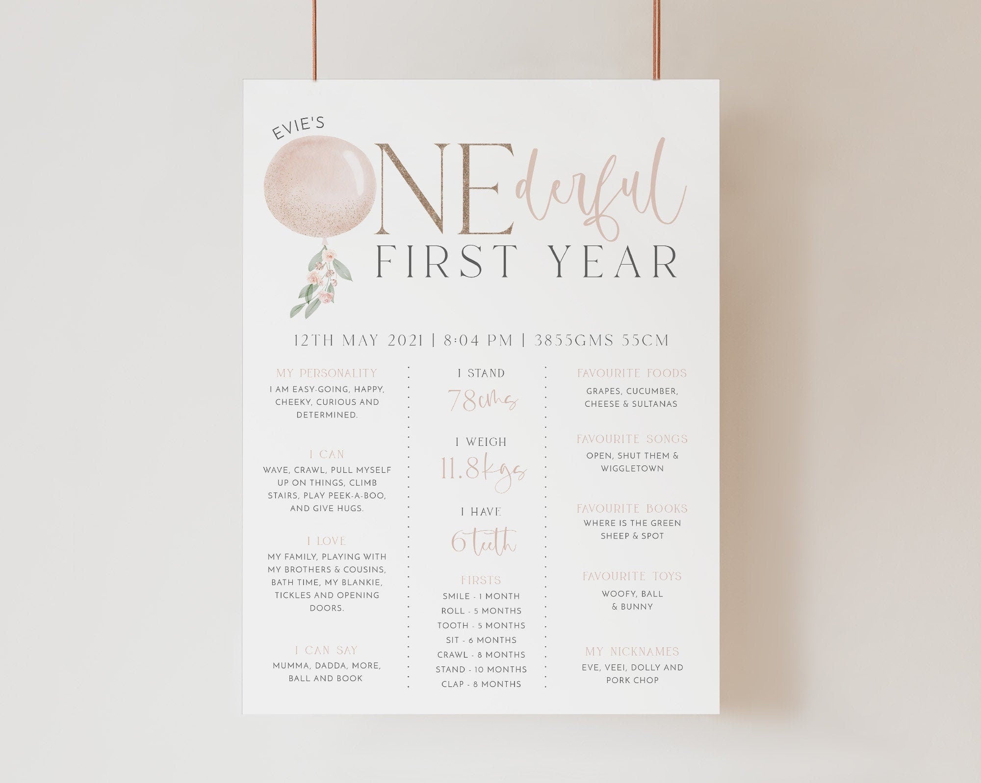 1st Birthday Milestone Sign, Miss Onederful Milestone Board, 1st Birthday Girl, Baby First Birthday Milestone Sign, Little Miss Onederful