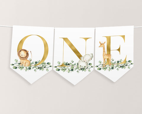 Wild One High Chair Banner Printable, 1st Birthday Banner For High Chair, First Birthday Decor, Birthday High Chair Banner, 1st Birthday Boy