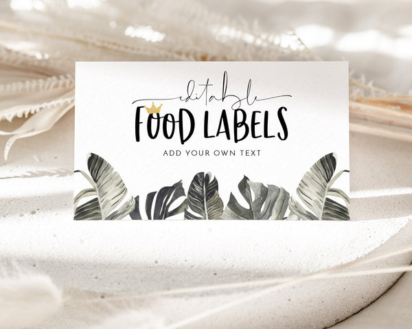 Wild Things Food Labels, Food Label Card, Food Tent Card, Birthday Food Tag, Folded Food Cards, Tented Food Label, Where The Wild Things Are