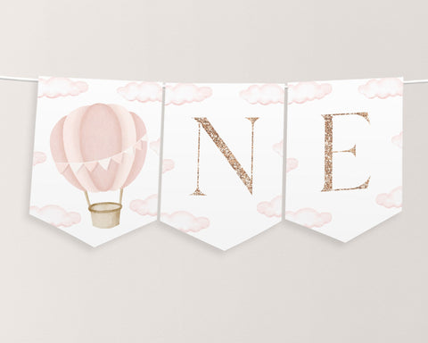 Miss Onederful High Chair Banner Printable, Hot Air Balloon 1st Birthday Banner High Chair, Birthday Decoration, Birthday High Chair Banner