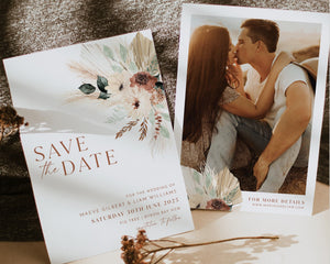 Boho Save The Date Template, Minimalist Save the Date, Modern Save the Date Template, Photo Save the Date, Printable Save the Date, Maeve