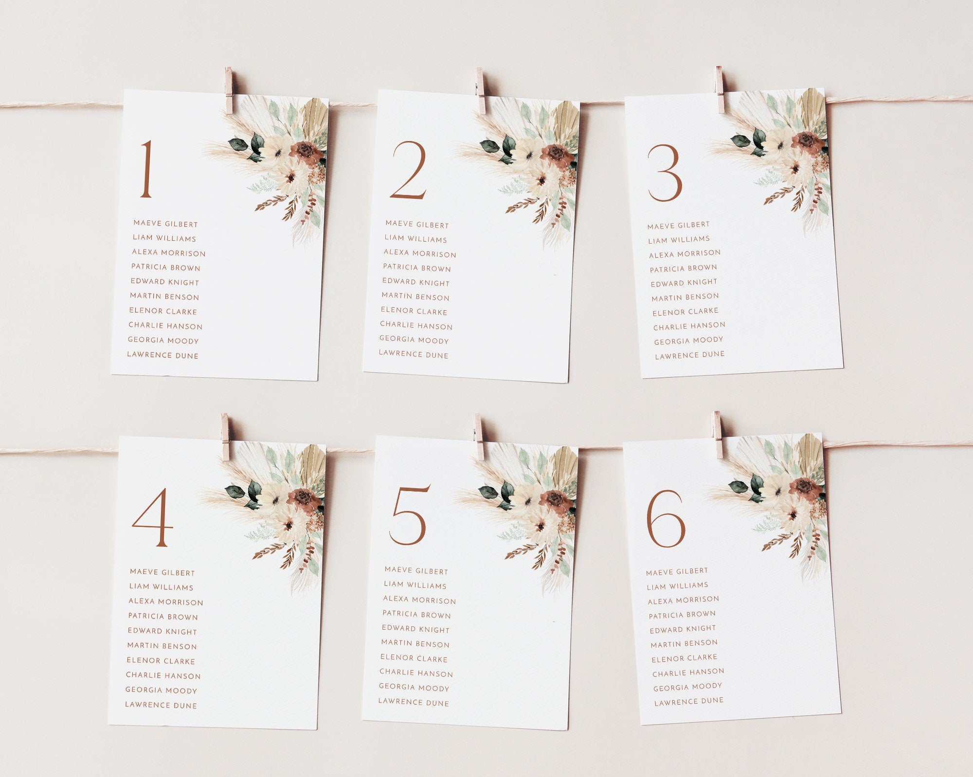 Wedding Seating Chart Card Template, Boho Wedding Seating Cards, Modern Seating Chart Cards, Table Number Seating Cards, Table Cards, Maeve