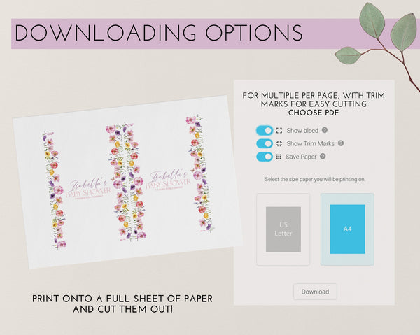 Floral Chocolate Wrapper Printable, Candy Bar Wrapper Template, Chocolate Bar Template, Baby in Bloom Baby Shower Favors, Chocolate Labels