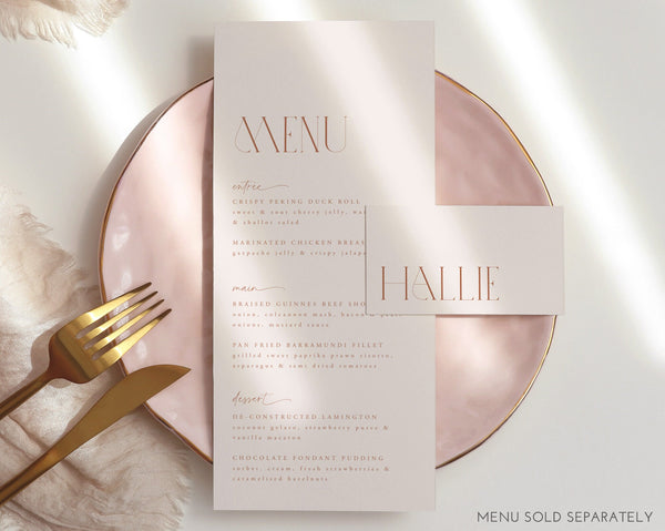 Neutral Place Card Template, Printable Place Cards, Bridal Shower Place Cards, Beige Minimalist Place Cards, Bridal Escort Cards Flat