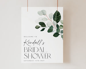 Printable Welcome Sign, Greenery Bridal Shower Welcome Sign, Editable Welcome Sign, Kitchen Tea, Greenery Welcome Sign, Greenery Bridal Sign