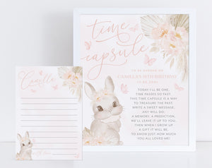 Some Bunny is One Time Capsule, 1st Birthday Time Capsule Sign, Boho Bunny Girls 1st Birthday, Birthday Girl Time Capsule Some Bunny is One