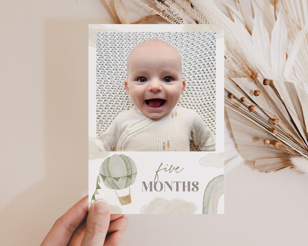 Mr Onederful First Year Photo Banner, Hot Air Balloon 1st Birthday Milestone Photos, First Year Monthly Photo Banner, 1st Birthday Decor